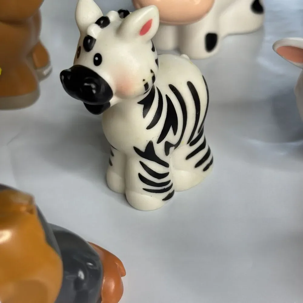 Fisher-Price Little People Farm Animal Figures Lot Cow Dog Sheep‎ Zebra Goat Toy